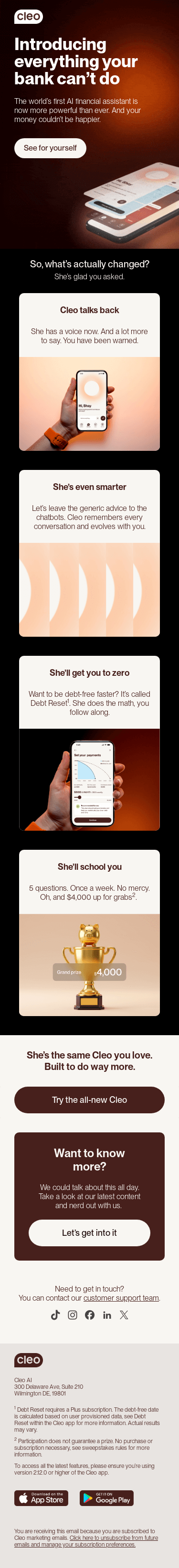Say hello to the all-new Cleo