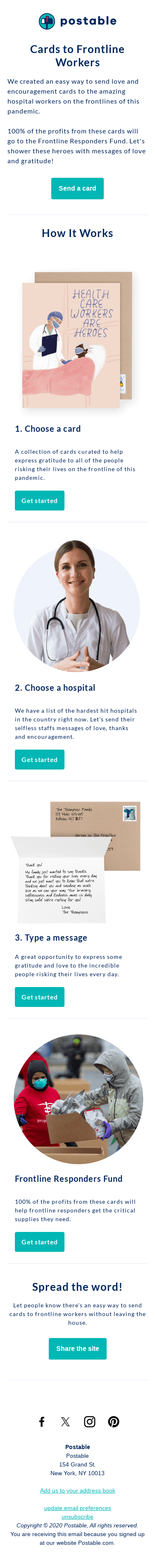 Send cards to Frontline Workers ❤