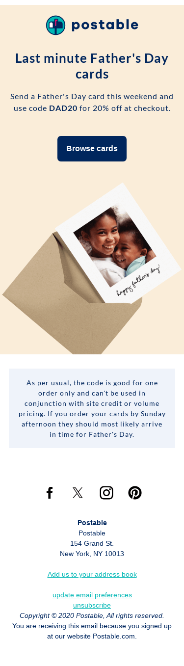 Send Those Father's Day Cards!  👔