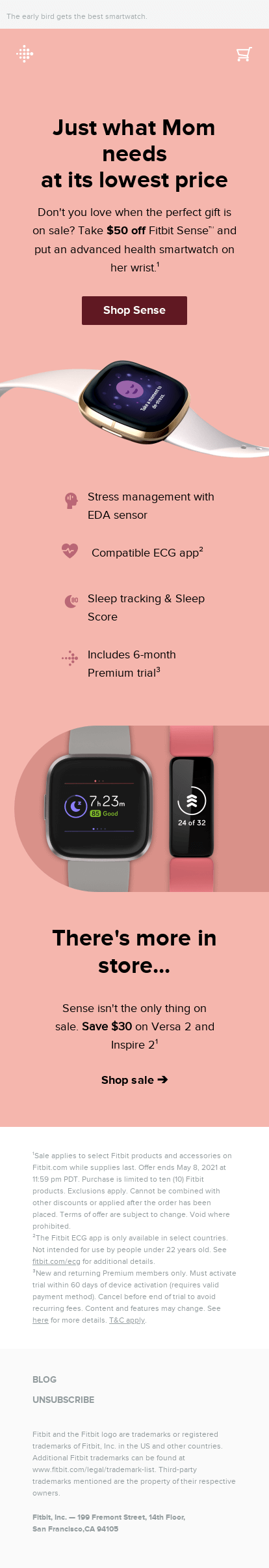 Sense is now only $249.95