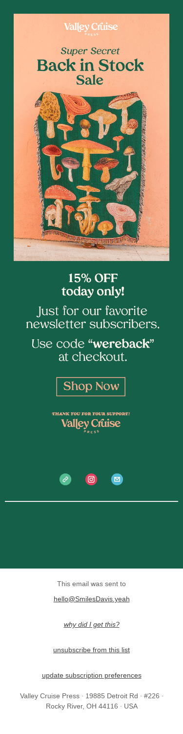 Shhh...Secret 15% Off Sale Today Only 😉