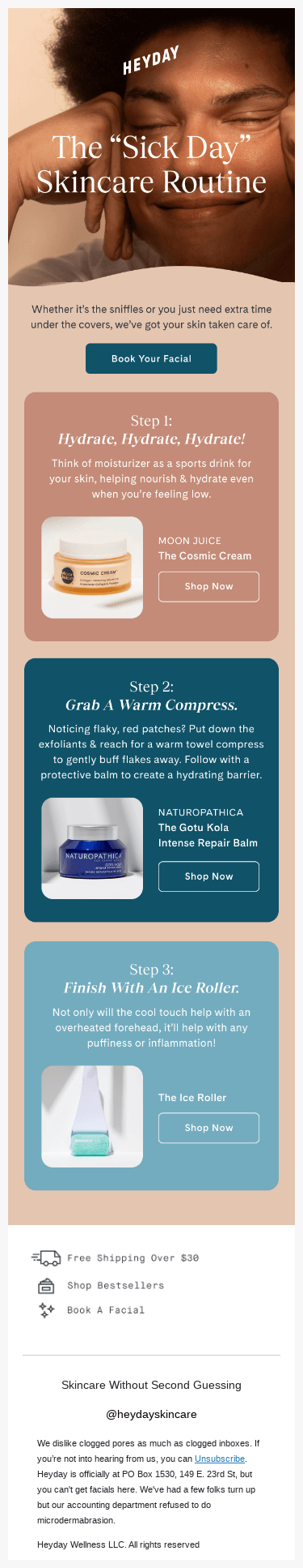 Skincare you can do from your bed.