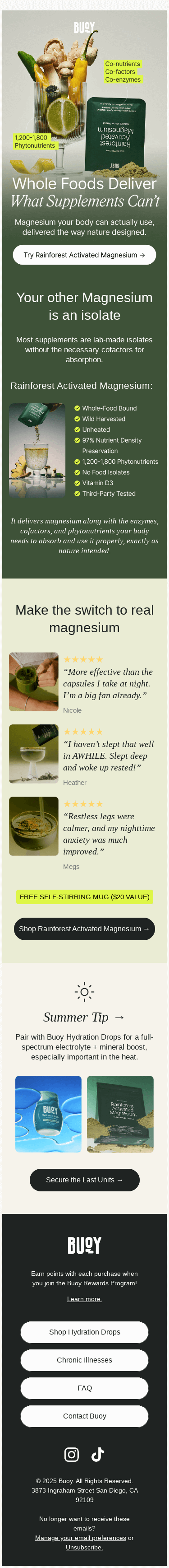 “Slept the best I have in weeks.”