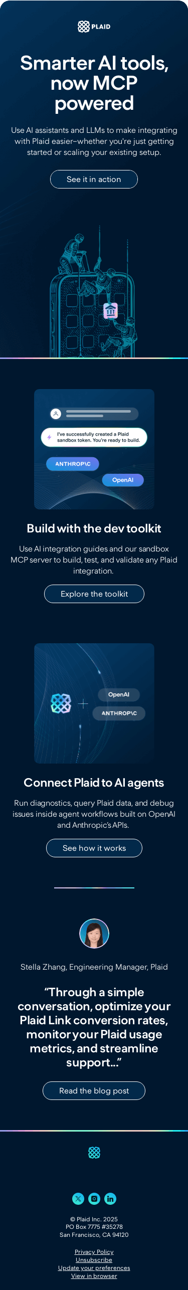 Smarter AI tools to make Plaid integration easy