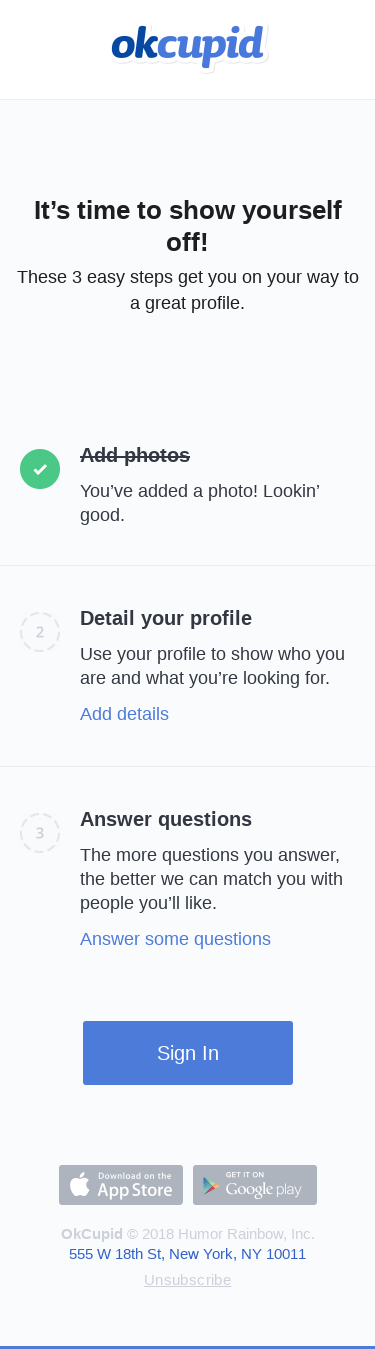 Smiles Davis, set up your profile!