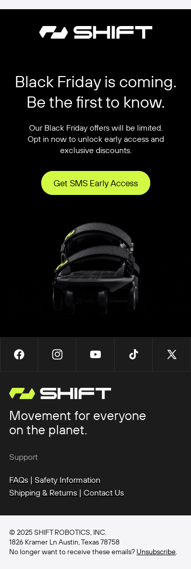 SMS subscribers get Black Friday deals first