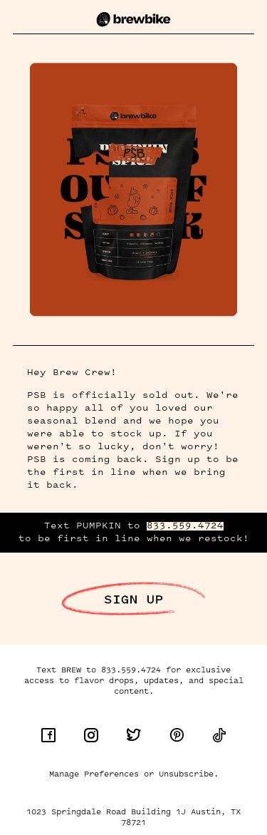 SOLD OUT: Pumpkin Spice