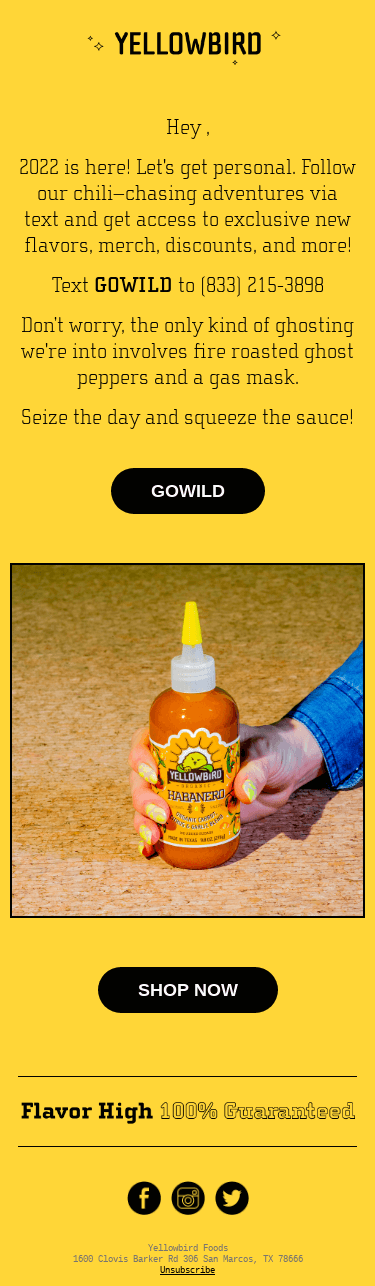 Spicy texts & exclusive deals 🌶️