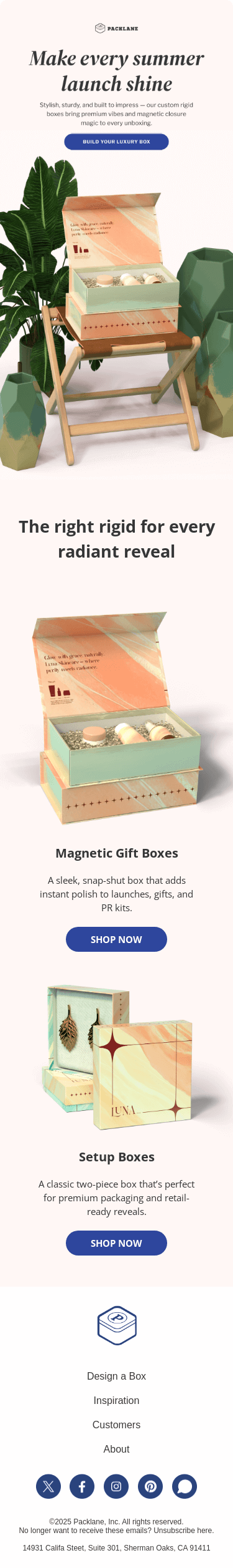 Spotlight your high-end summer packaging