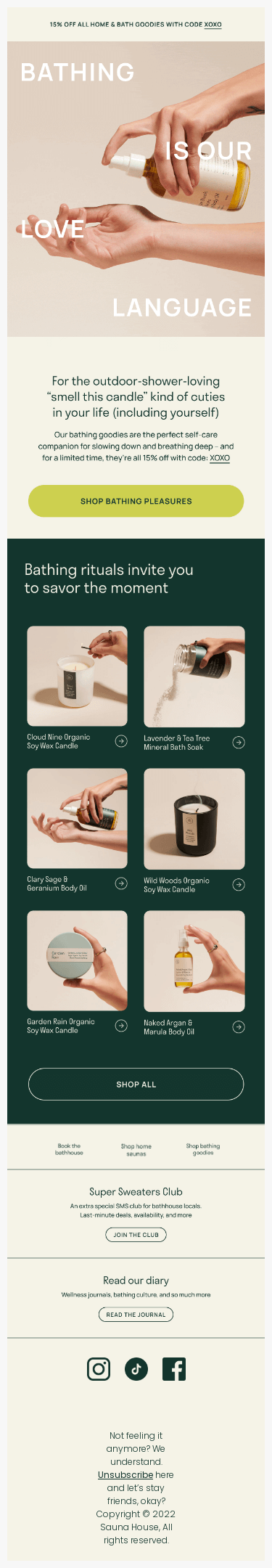 SPREAD THE LOVE ❤️‍🔥 15% off all home & bath goodies ❤️‍🔥