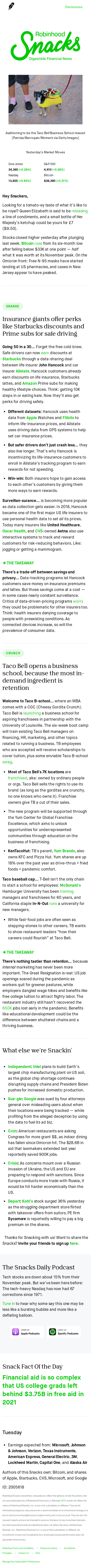 ☕ Starbucks as an insurance perk