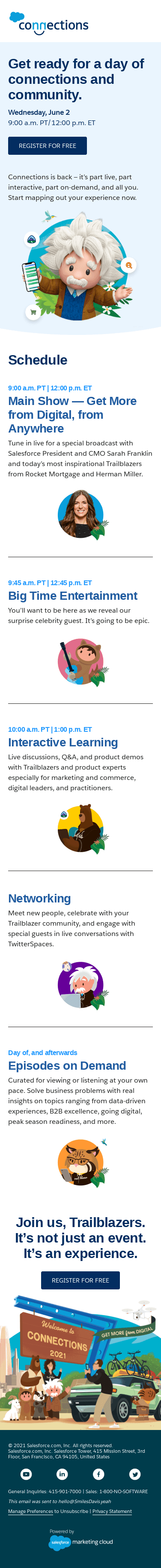 Start planning your Connections experience