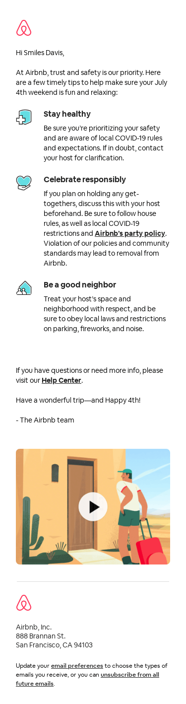 Staying safe on your 4th of July trip