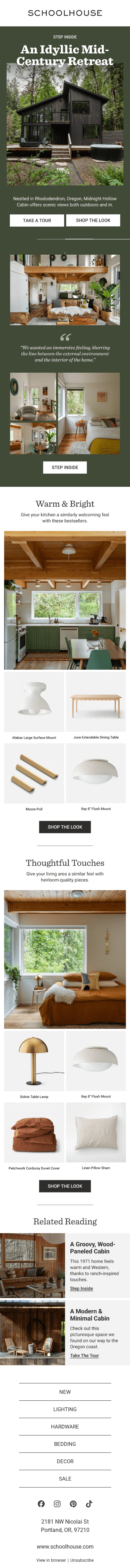 Step Inside: A Mid-Century Cabin in the Woods