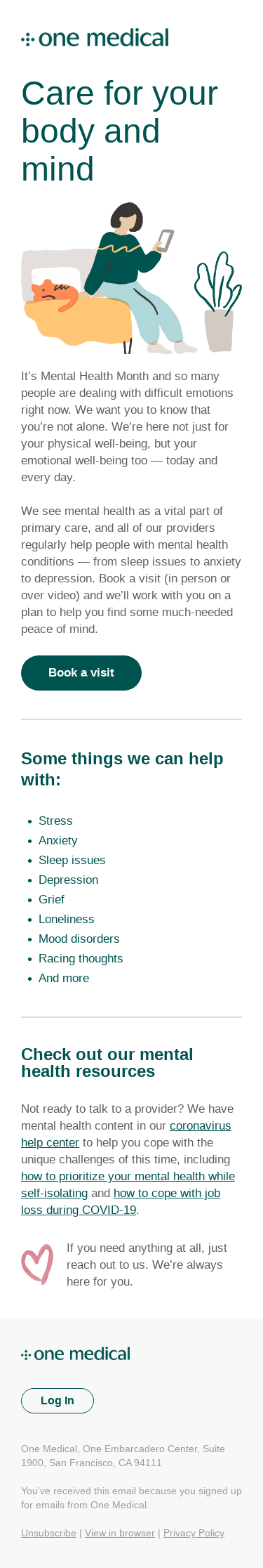 Stressed? Sad? Anxious? We’re here for you