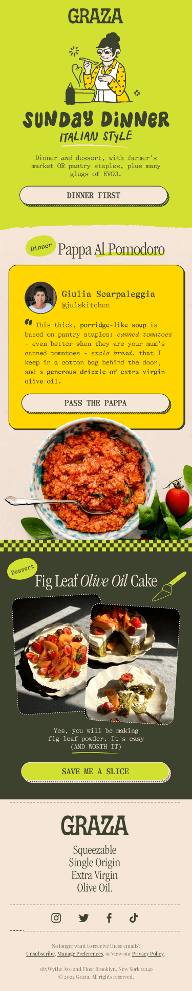 Sunday dinner, unlocked 🍅