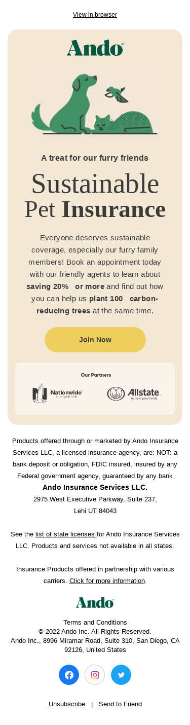 Sustainable Pet Insurance 🐶 🐱 – that could save you up to 20%