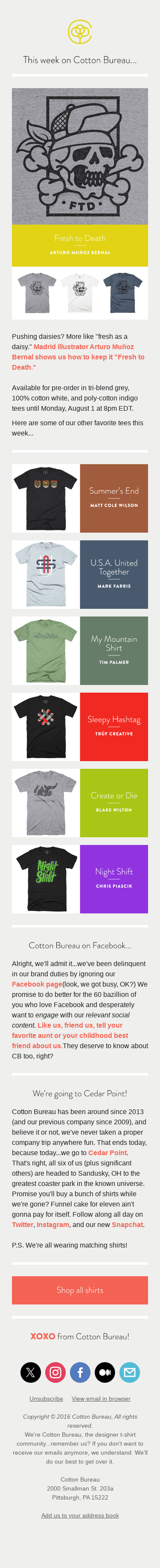 T-Shirt Tuesday from Cotton Bureau!