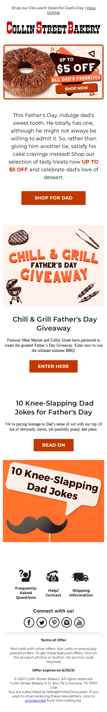 TAKE $5 OFF for Father's Day