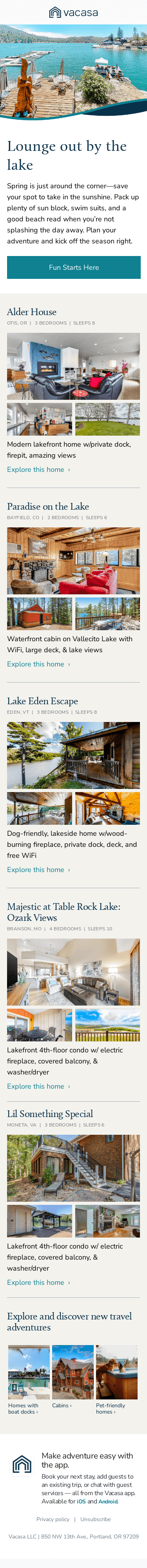 Take a break by the lake 🛶