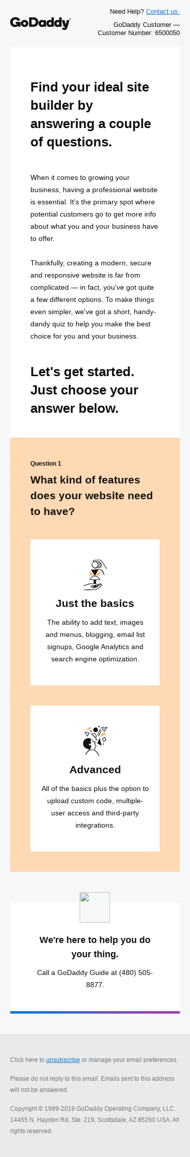 Take our super short quiz to find your ideal site builder.
