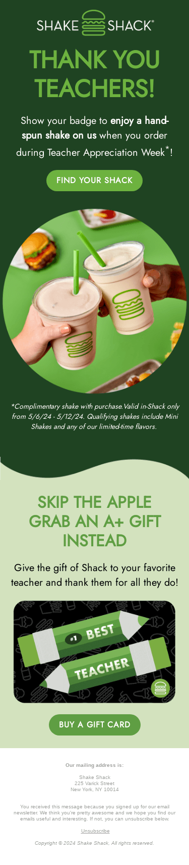 Teachers deserve a sweet treat