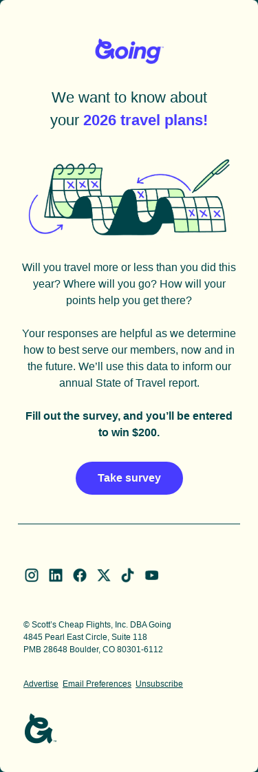 Tell us about your 2026 travel plans 💬