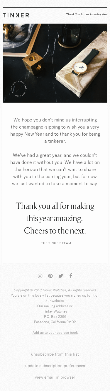 Thank You for an Amazing Year