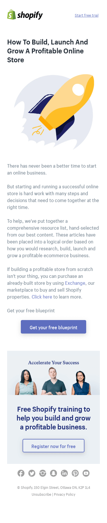Thanks for subscribing to the Shopify blog