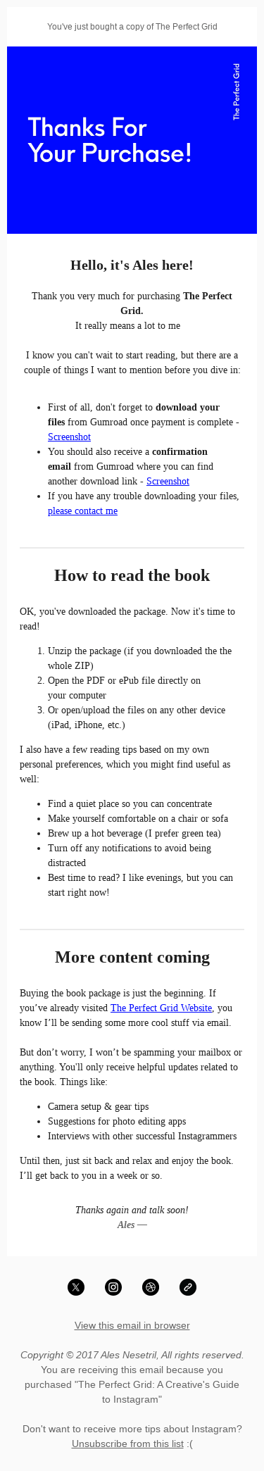 Thanks for your purchase! 🎉