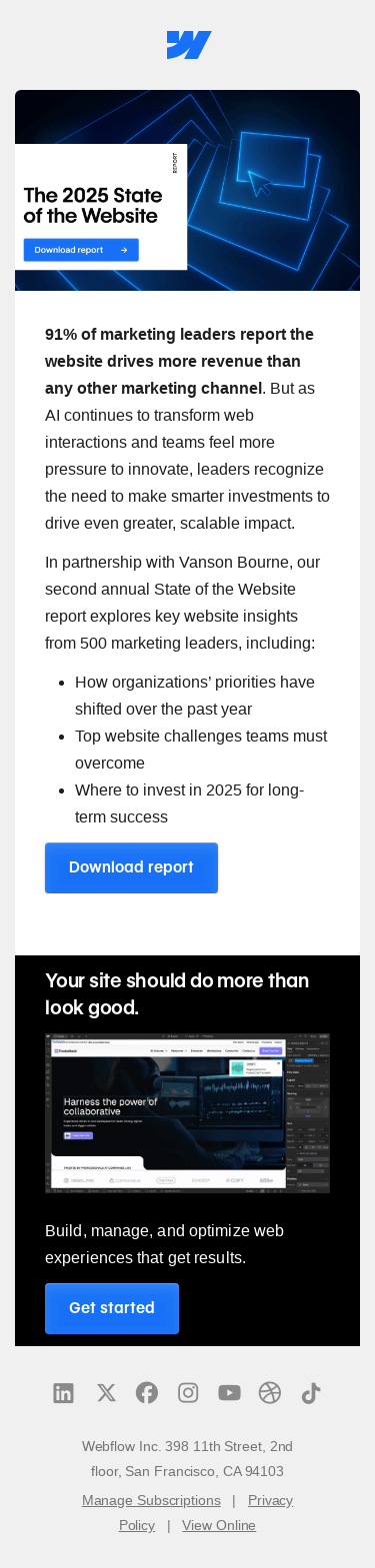 The 2025 State of the Website report for leaders