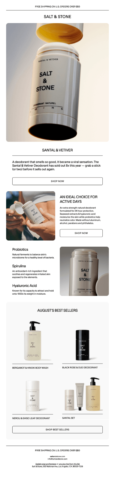 The deodorant we can’t keep in stock.