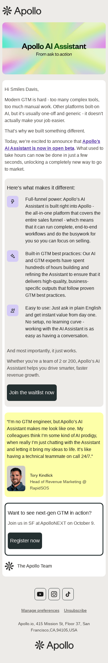 The GTM AI Assistant that actually works