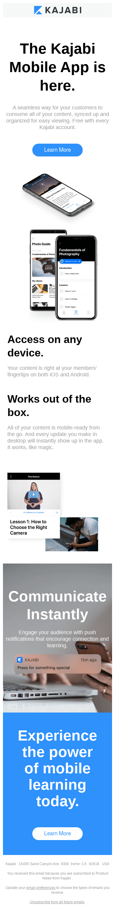 The Kajabi Mobile App is here.