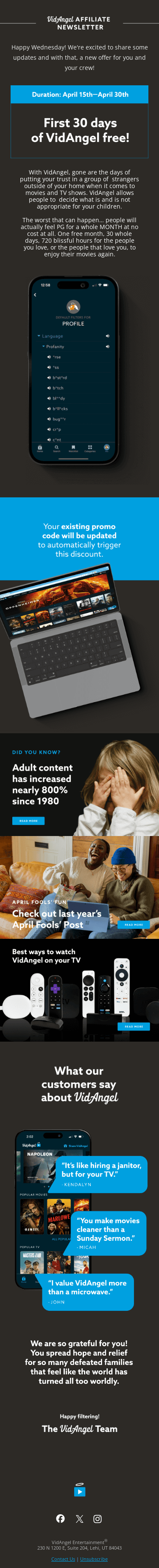 The Latest from VidAngel 😇