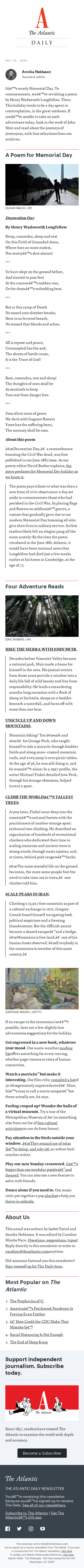 'The memory shall be ours'