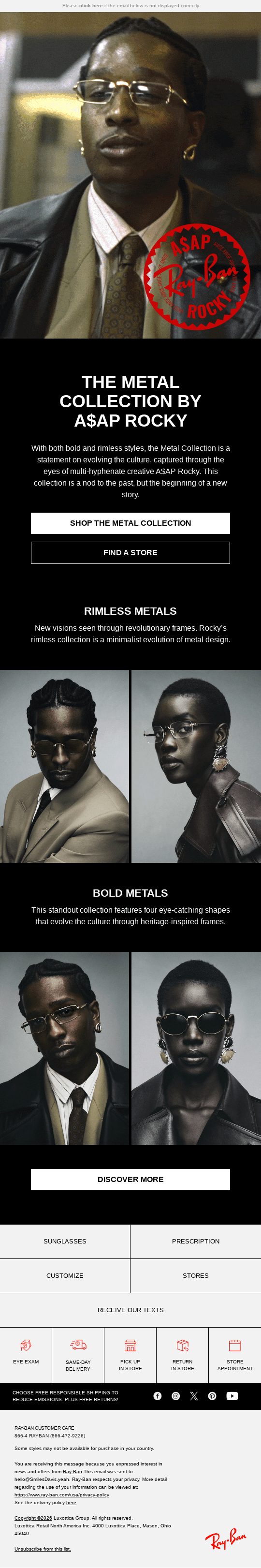 The Metal Collection by A$AP Rocky for Ray-Ban