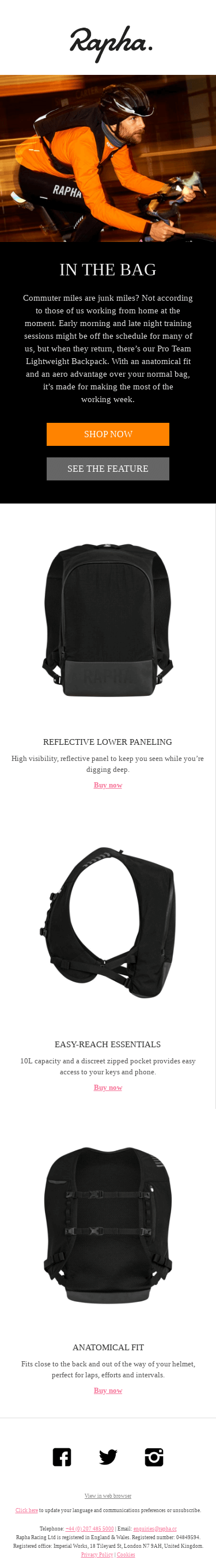 The new Pro Team Lightweight Backpack