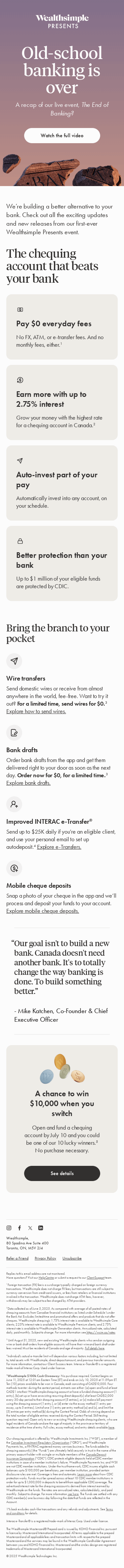 The recap: Wealthsimple Presents - The End of Banking
