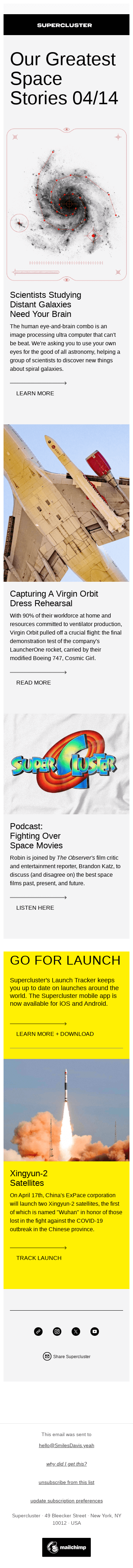 The Supercluster Newsletter 04.14.20