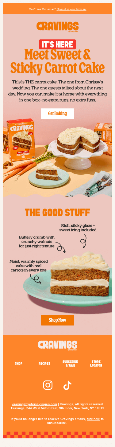 The Sweet & Sticky Carrot Cake is here