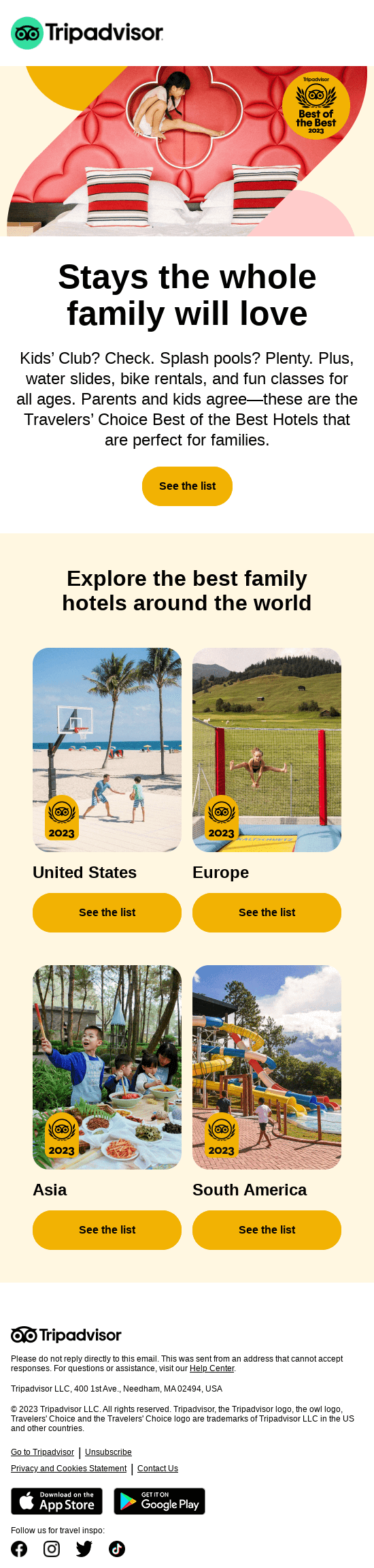 The world's best hotels—according to families