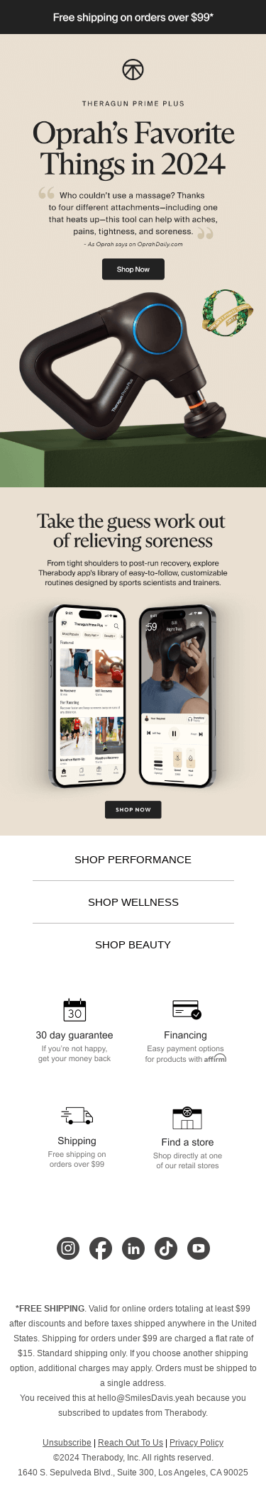 Theragun Prime Plus is one of Oprah’s Favorite Things in 2024!