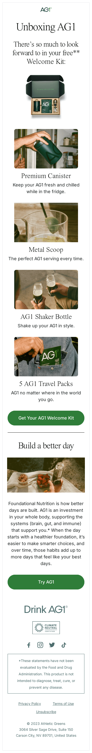 This free AG1 Welcome Kit could be yours