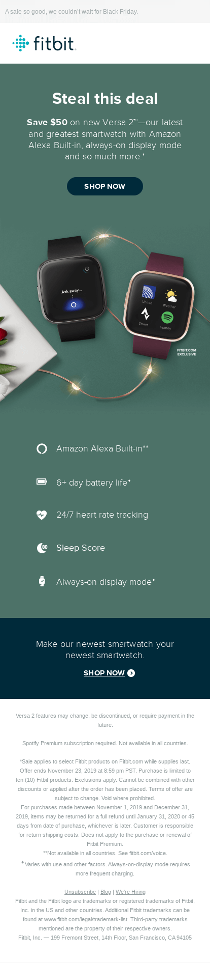 This is huge: Save $50 on Versa 2 now