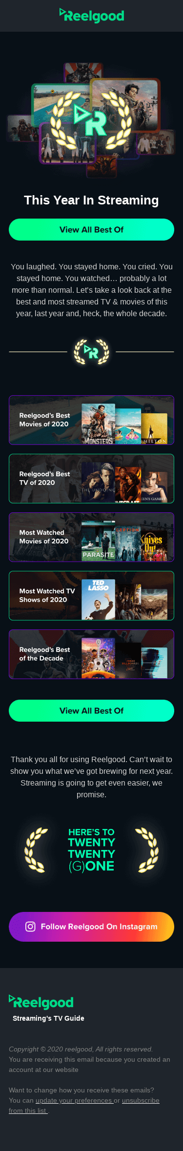 This Year in Streaming  🏆