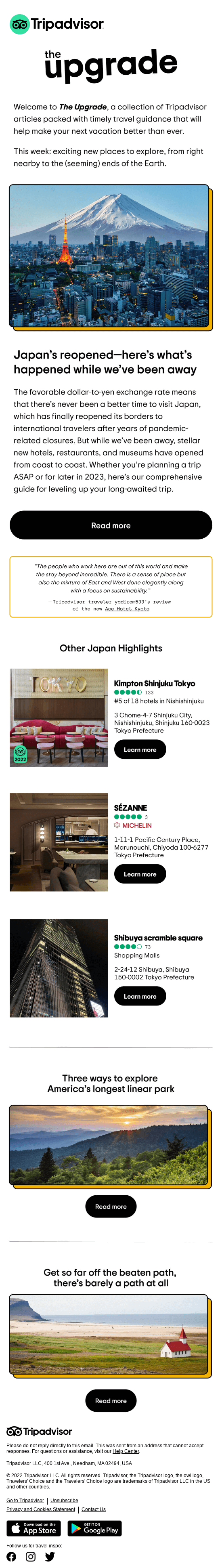 Three trips to book right now (near, far, and very far)