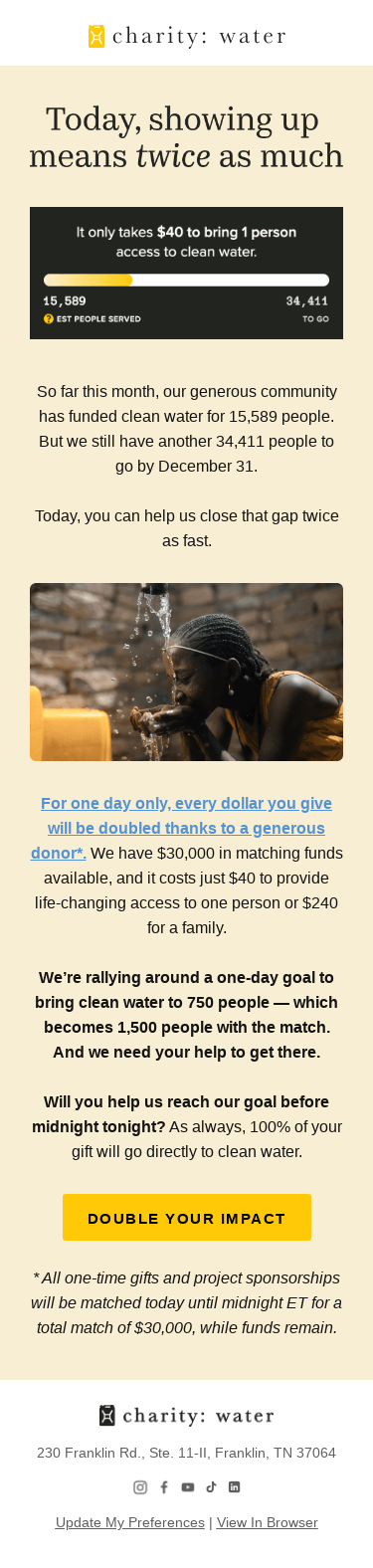 Today only: Double your gift