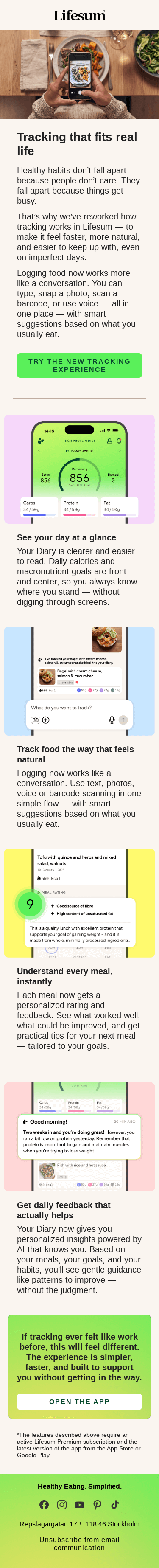 Tracking that fits real life