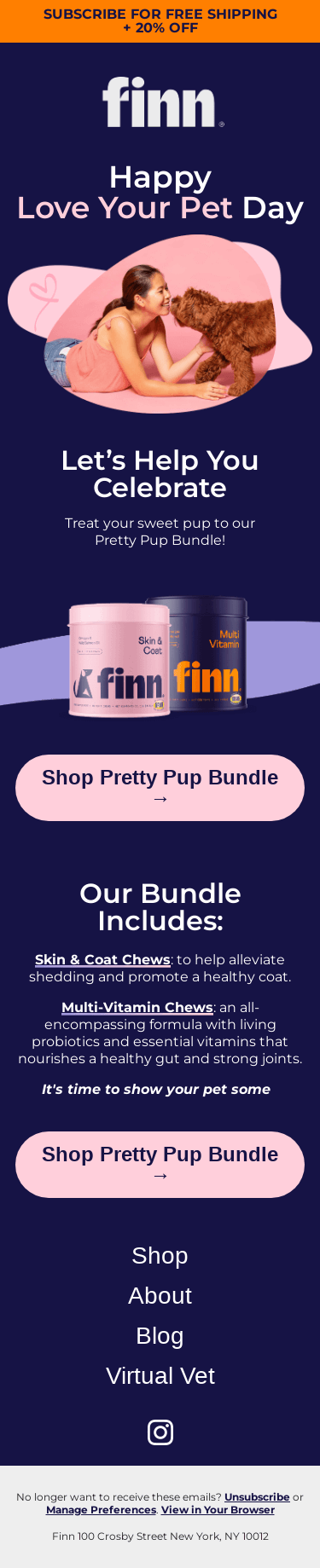 Treat your pup on Love Your Pet Day!